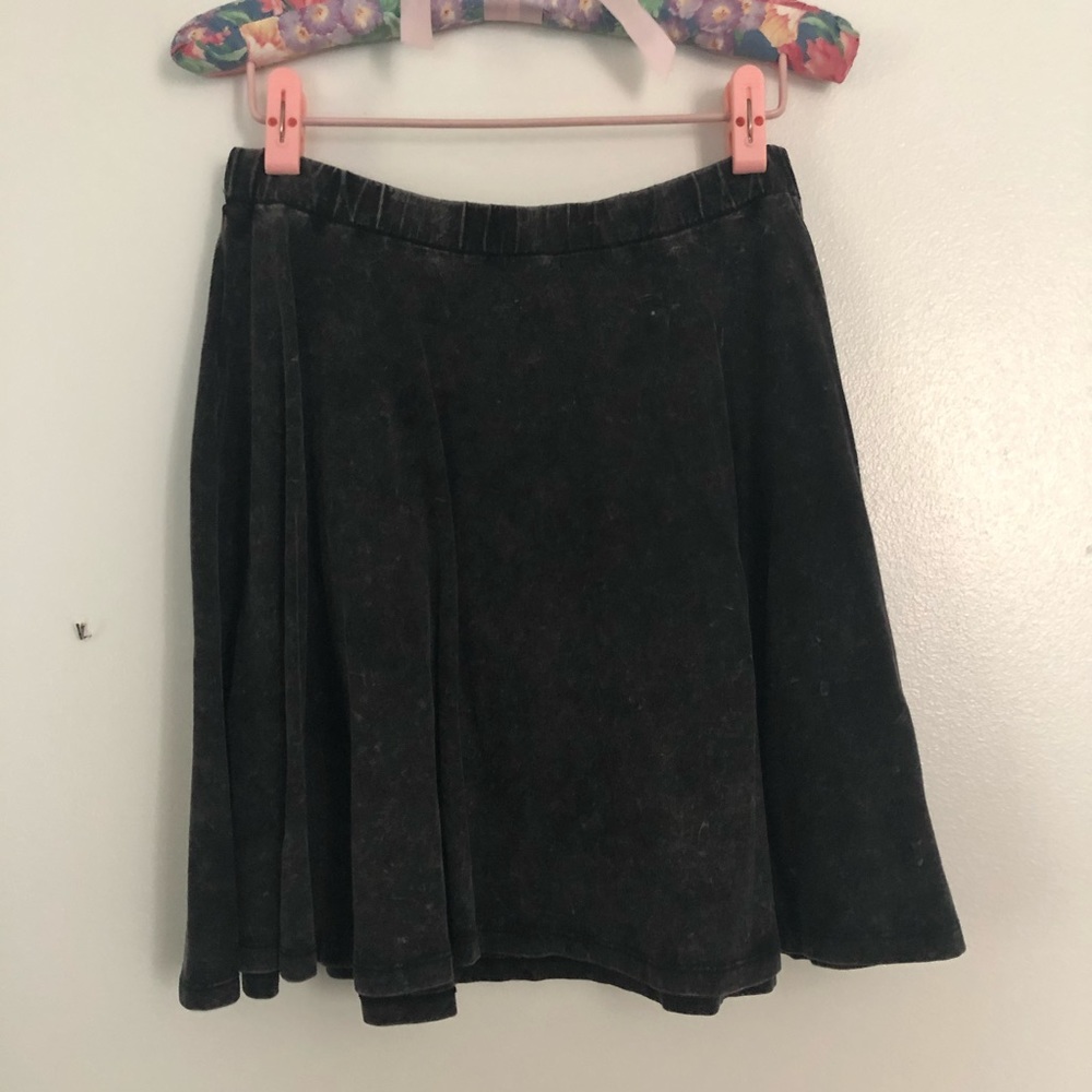 Acid wash skater skirt